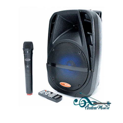 CABINA RECARGABLE PROPHONIC PA-808 DE 8 X 80 W MICROF INALAMB, RADIO, USB , LUZ