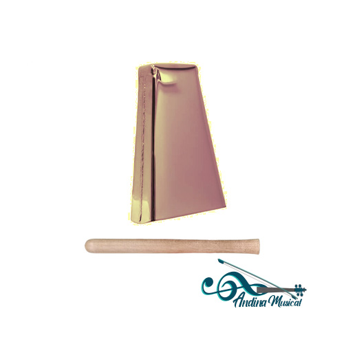 CAMPANA DE MANO MEDIANA CROMADA-DORADA LEG