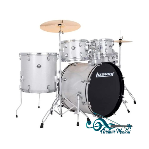 BATERIA LUDWIG ACCENT 5 PIEZAS GRIS SPARKLE LC19515DIR