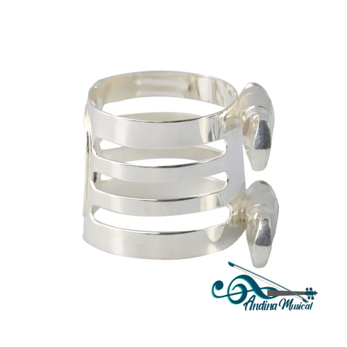 ABRAZADERA METALICA PLATEADA PARA CLARINETE