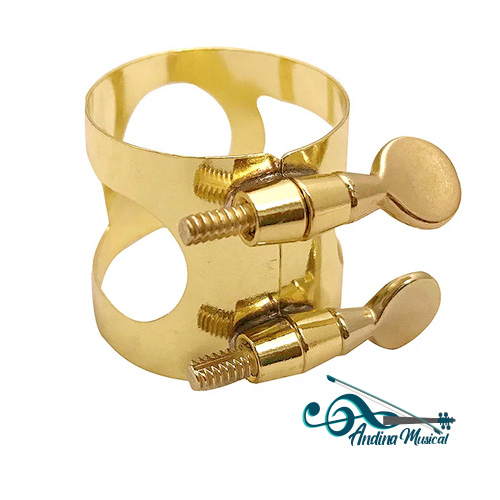 ABRAZADERA METALICA DORADA PARA SAXO ALTO