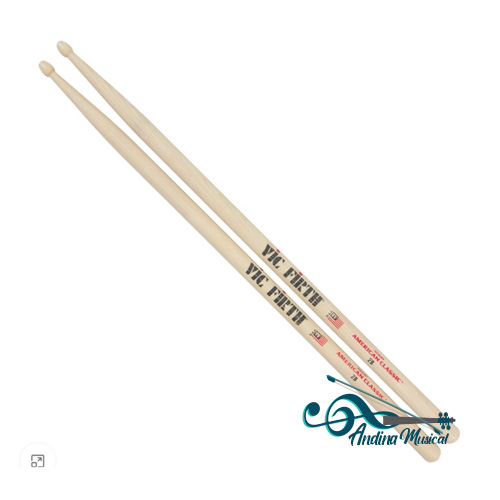 BAQUETAS VIC FIRTH 2B PUNTA MADERA NATURAL