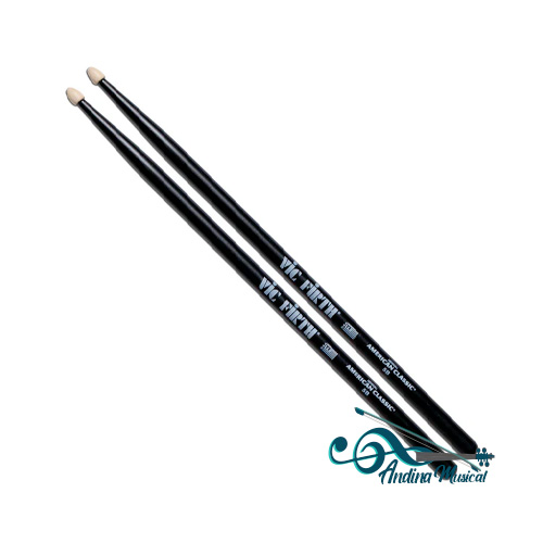 BAQUETAS VIC FIRTH A. CLASSIC 5AB PUNTA DE MADERA NEGRA