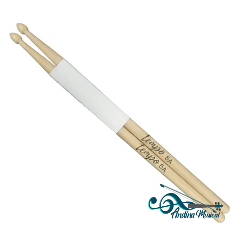 BAQUETAS TEMPO IMPORTADA PUNTA MADERA 5A