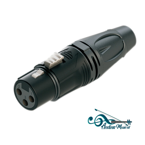 CONECTOR JACK CANON METALICO NEGRO CY-2931