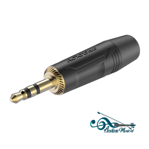 CONECTOR PLUG 1/4 STEREO RJ3PP-BG RESORTE NEGRO