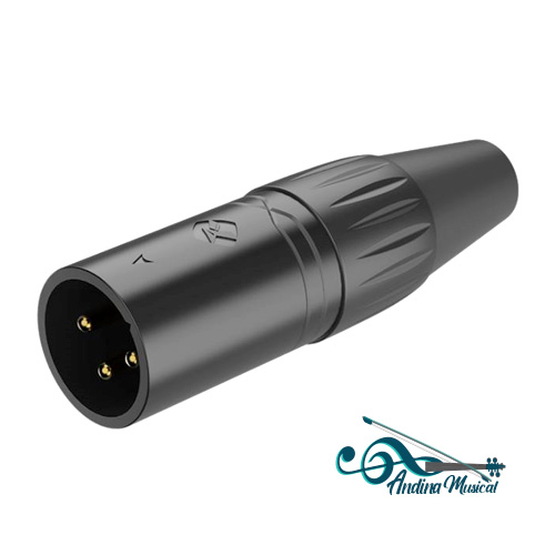 CONECTOR XLR  MACHO METAL-PLASTICO RX3MP-BG