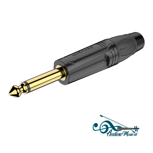 CONECTOR PLUG 1/4 MONOFONICO NEGRO  RJ2PBG