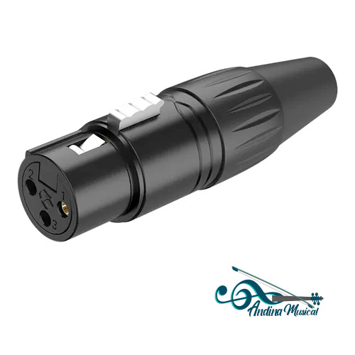 CONECTOR METALICO XLR HEMBRA RX3FP-BG