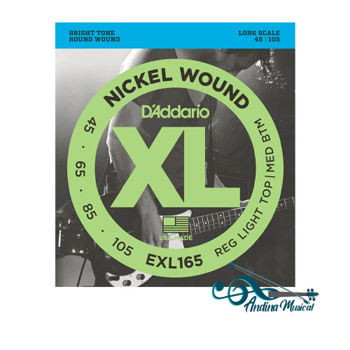 ENCORDADO D-ADDARIO EXL-165 BAJO 4 CUERDAS