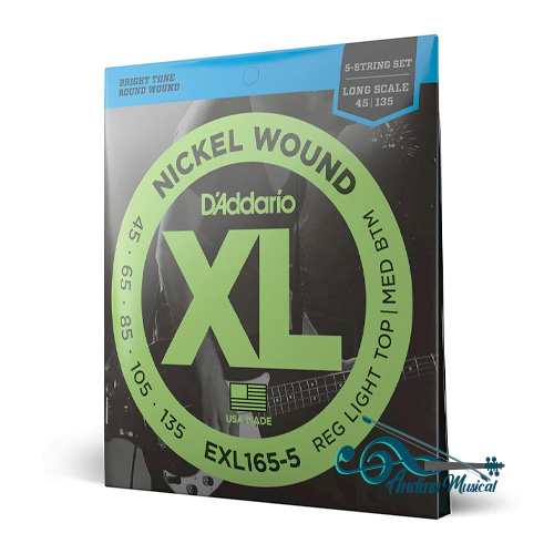 ENCORDADO D-ADDARIO 165-5 BAJO ELECTRICO 5 CUERDAS
