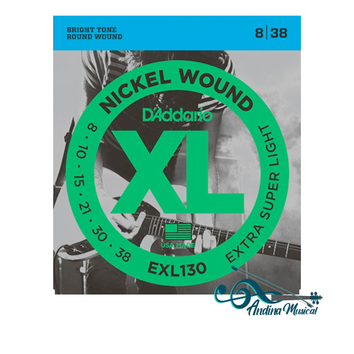 ENCORDADO D-ADDARIO PARA GUITARRA ELECTRICA EXL130 8-38