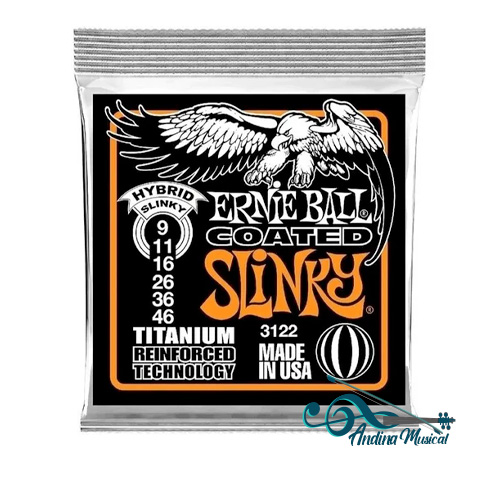 ENCORDADO ERNIE BALL PO3122 GUITARA ELECTRICA 09-46  COATED TITANIUM