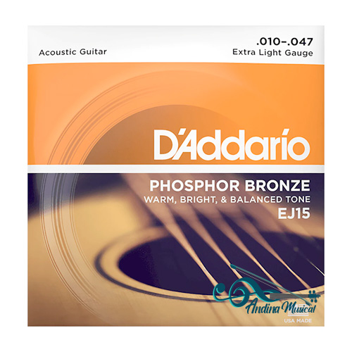 ENCORDADO D-ADDARIO ACUSTICA EJ15 10-47