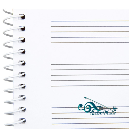 CUADERNO PENTAGRAMADO GRANDE - (HOJAS PENTAGRAMADAS Y RAYADO)