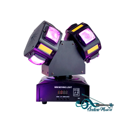 LUZ CABEZA MOVIL PRO DJ LIGHTING DOUBLE HEAD 810 2 CABEZAS GIRATORIAS , LED Y LASER