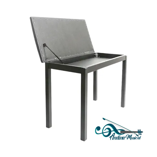 SILLA PARA PIANO DOBLE DE MADERA CON COMPARTIMIENTO Q111T