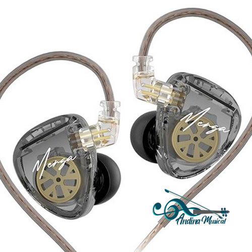 AUDIFONOS KZ MERGA IN EAR NEGRO CABLE OFC CABLE