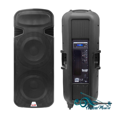 CABINA ACTIVA PRO DJ PSI-215AUBR DOBLE PARLANTE DE 15 PULG X 350 W RMS