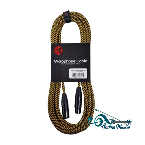 CABLE KIRLIN 6 MTS MICROFONO MW-470 ORB