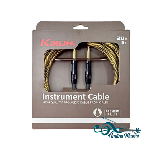 CABLE KIRLIN INSTRUMENTO TIPO PLANCHA IWB-201BFG DE 6 MTS