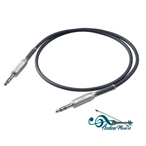 CABLE PROEL PLUG A PLUG DE 1/4 ESTEREO 3 MT BULK140LU3