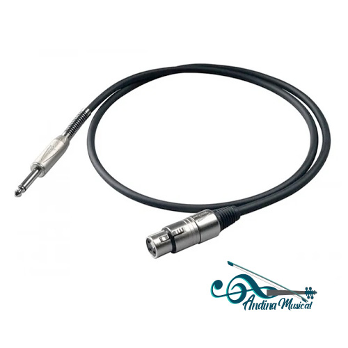 CABLE PROEL XLR HEMBRA A PLUG 1/4 MONO DE 3 MTS