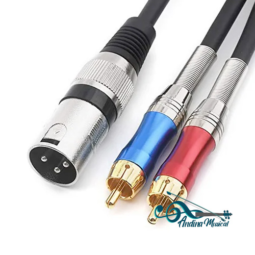CABLE DE AUDIO RXE SAYC160L6 2RCA X 1 XLR MACHO DE 6 MTS