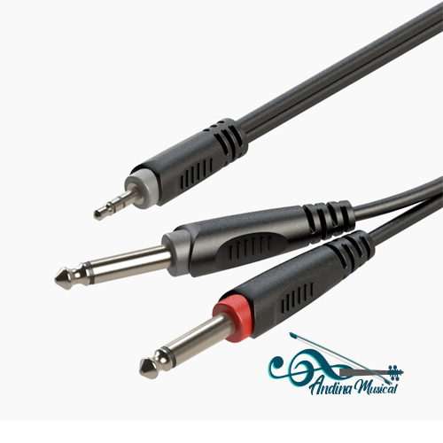 CABLE 2X1 DE  3.5 MTS 2 PLUG DE 1/4 A 3.5 STEREO SAYC130 L3.5