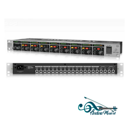 AMPLIFICADOR DE AUDIFONOS BEHRINGER HA-8000 8 AUD 2 CANALES