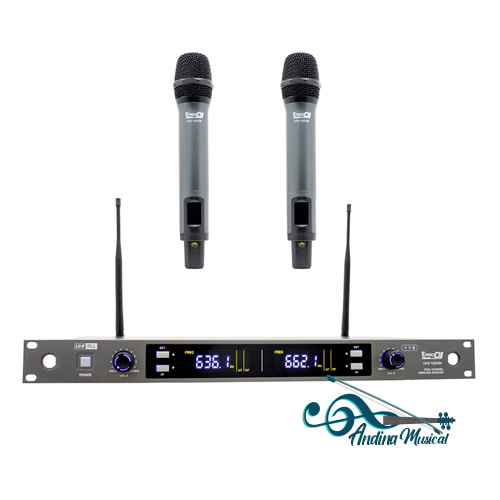 MICROFONO INALAMBRICO DOBLE DE MANO PRO DJ UHV-1622