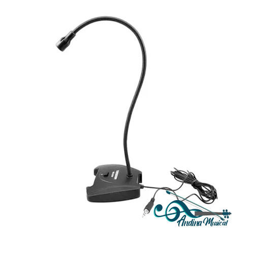 MICROFONO TAKSTAR CUELLO DE CISNE PARA PC MS-550 CON BASE Y CABLE DE 3,5 ESTEREO