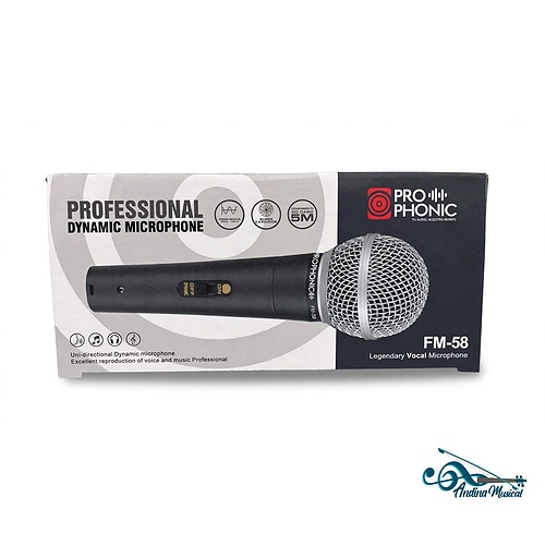 MICROFONO ALAMBRICO METALICO PROPHONIC FM-58