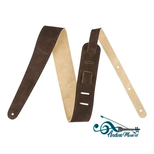CORREA TIPO FENDER FD2 EN GAMUSA Y ALGODON PARA GUITARRA Y BAJO