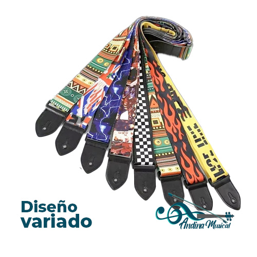 CORREA O.ZONE PARA GUITARRA DE SEGURIDAS (CHAPA-CUERO CINVEG) COLORES SURTIDOS