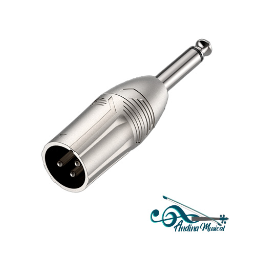 CONVERTIDOR ROXTONE DE XLR MACHO A PLUG 1/4 MONO RA2XMJM