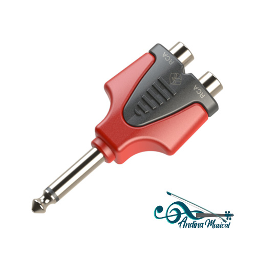 CONVERTIDOR RXE RPAN330  DE 2 RCA A PLUG DE 1/4 STEREO