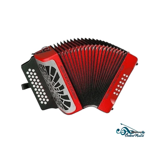 ACORDEON HOHNER REY VALLENATO BESAS ROJO A4964S MA