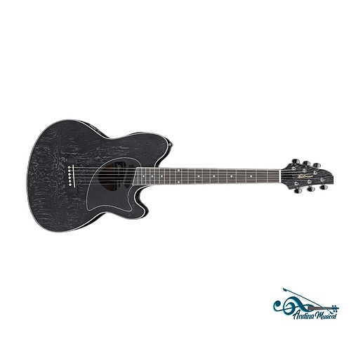 GUITARRA ELECTROACUSTICA IBANEZ TALMAN TCM50-GALAXY BLACK OPEN PORE