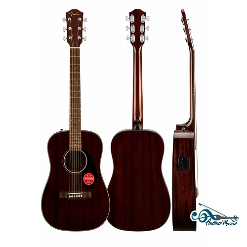 GUITARRA ELECTROACUSTICA FENDER CD60S FOLK ALL-MAH CAOBA + OEM-INK-401